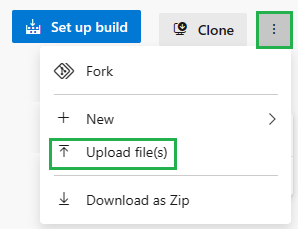 Azure DevOps upload files to repository