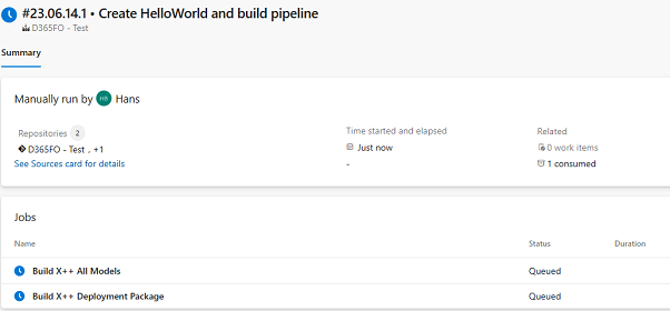 Azure DevOps create pipeline, run pipeline